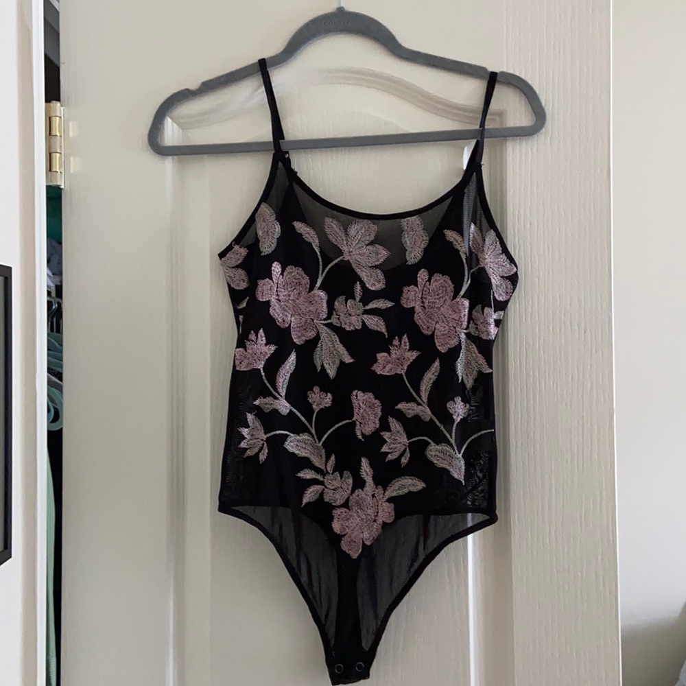 Floral sheer bodysuit